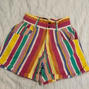 Vintage 80’s stripe colored shorts